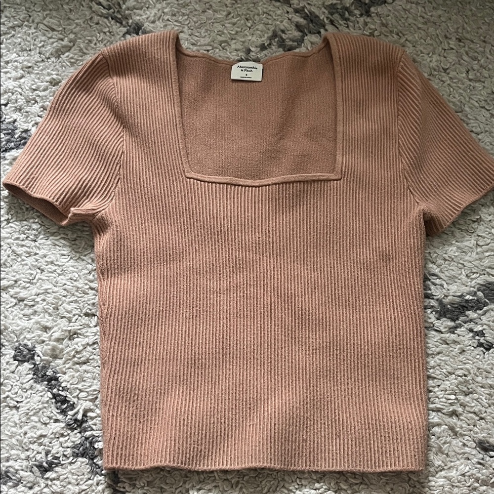 Abercrombie Square Neck Ribbed Top - Size S